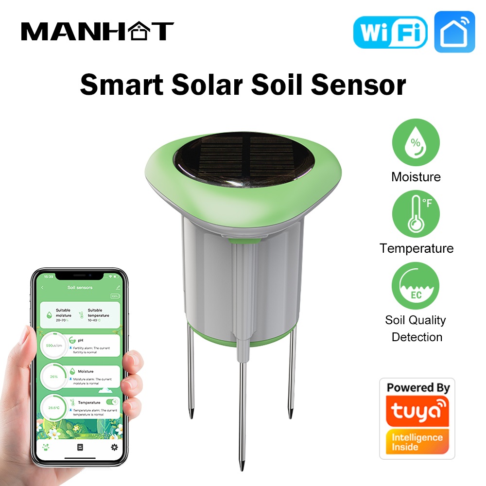 Smart Gardening - MANHOT WiFi Akıllı Güneş Enerjili Toprak