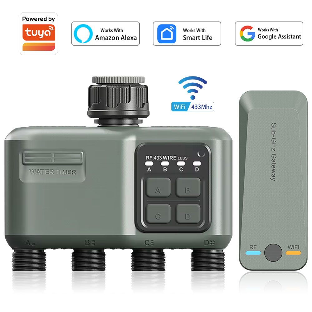Smart Garden Technology - Bahçe Hortumu için 4 Çıkışlı Programlanabilir