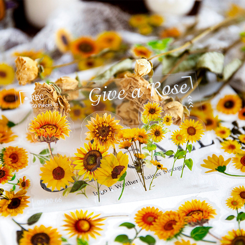 Garden Journal Planner - Çiçek Desenli PET Günlük Etiketleri 100