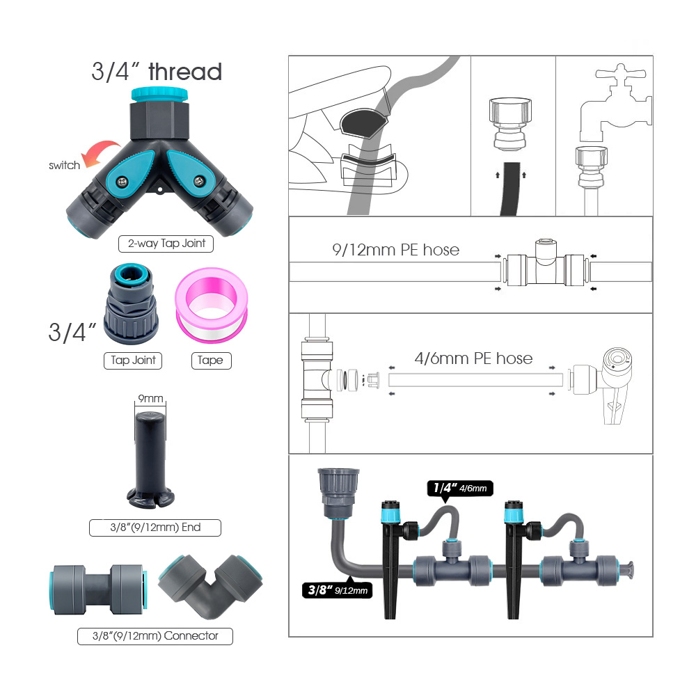 3/8 inç Bubbler Bahçe Sulama S - Smart Garden Sprinkler System incelemesi ve fiyatı